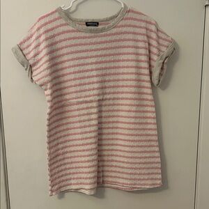 Heimish Pink and Cream Striped Tee